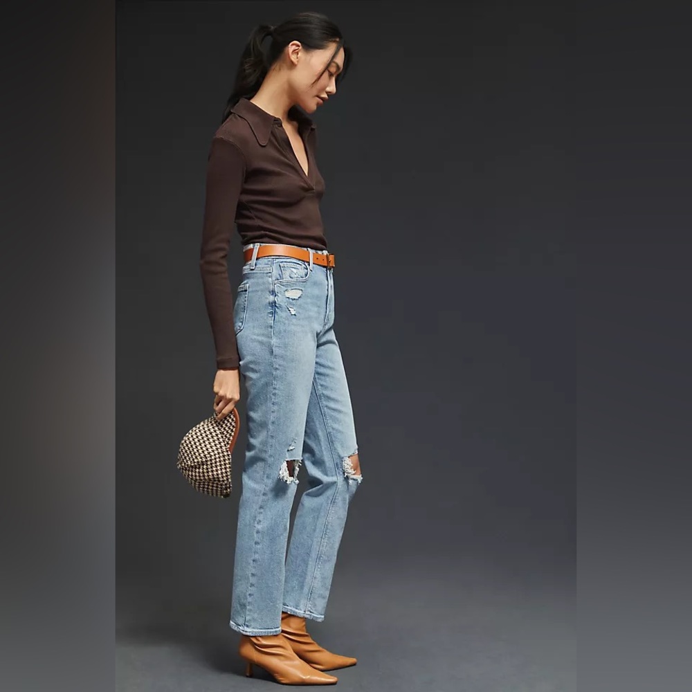 Paige Noella high rise relaxed straight jeans 👖 - Picture 3 of 10